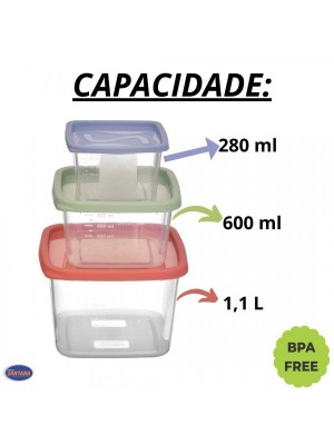 CONJUNTO DE POTES SANCLICK PMG - 3198