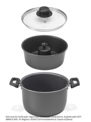 CAÇAROLA COM FORMA PARA PUDIM BANHO MARIA 20CM 54220