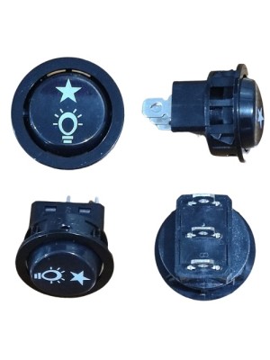 INTERRUPTOR ATLAS DUPLA FUNÇÃO REDONDO PRETO 45045162